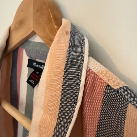Madewell | Bedtime Pajama Top in Rainbow Stripe Size XXS - Picture 4 of 8